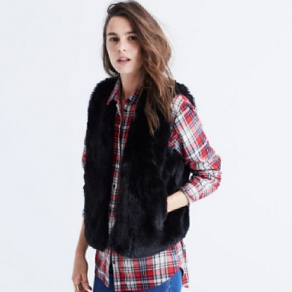 Madewell Faux-Fur Vest XS